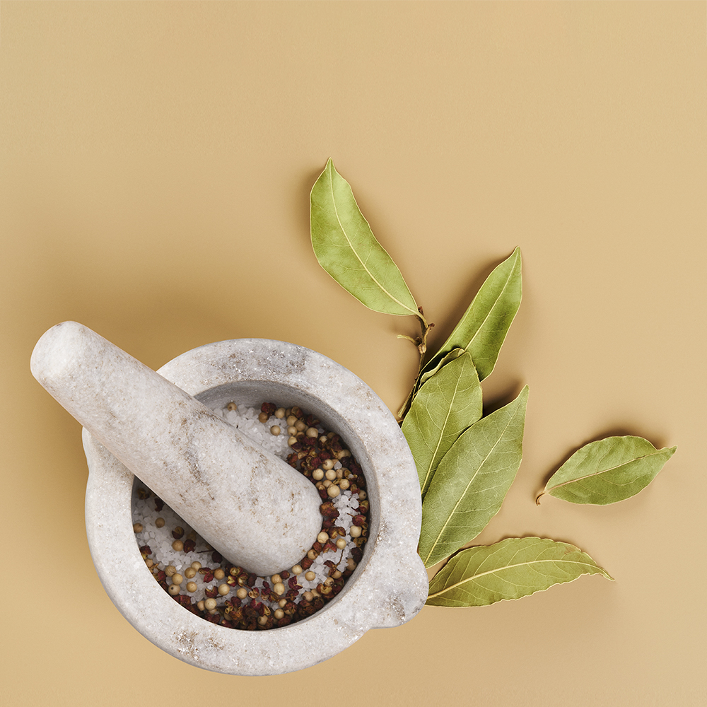 Mortel Marmor 14 cm Ljusgrå