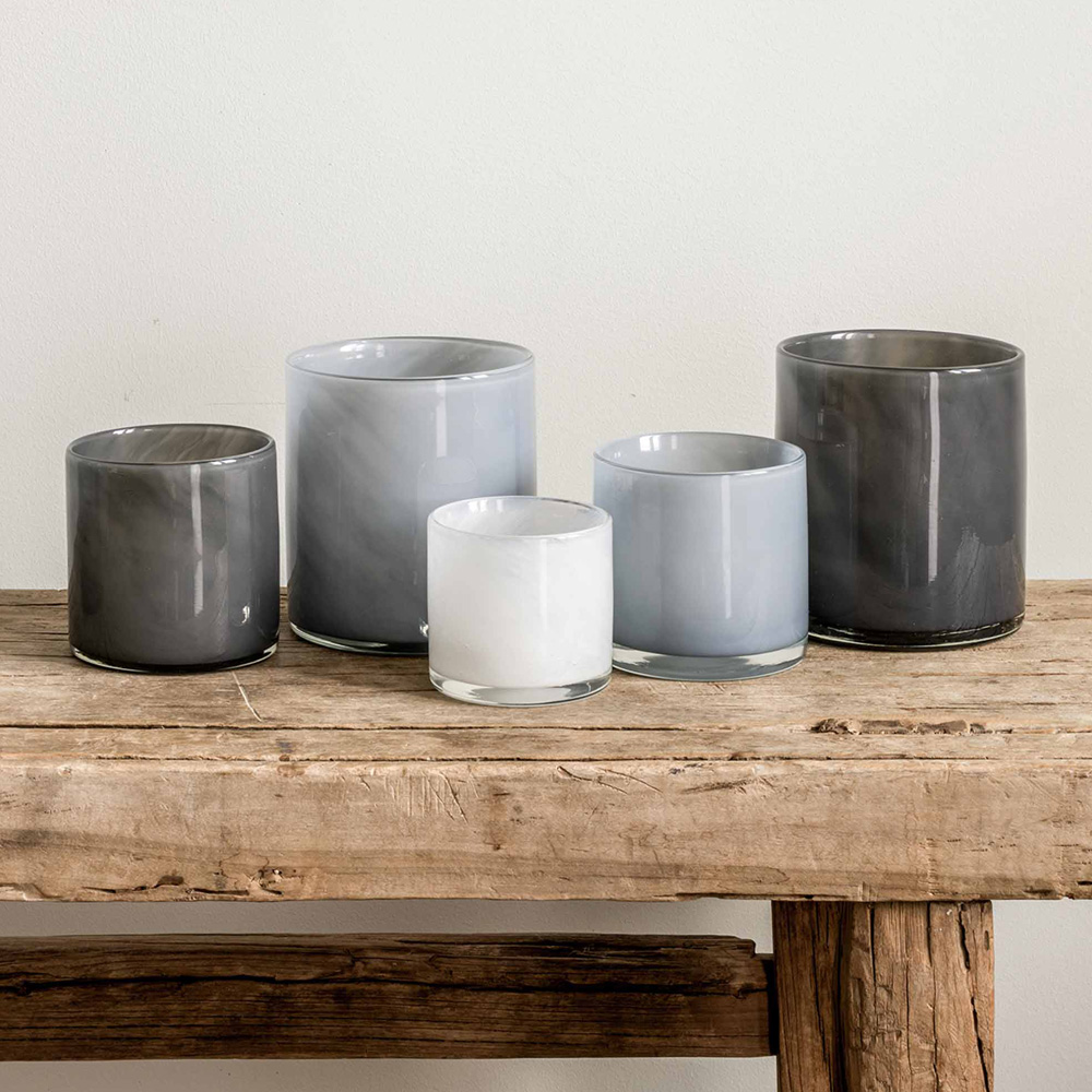 Lyric Ljuslykta 8x8 cm Dusty Blue