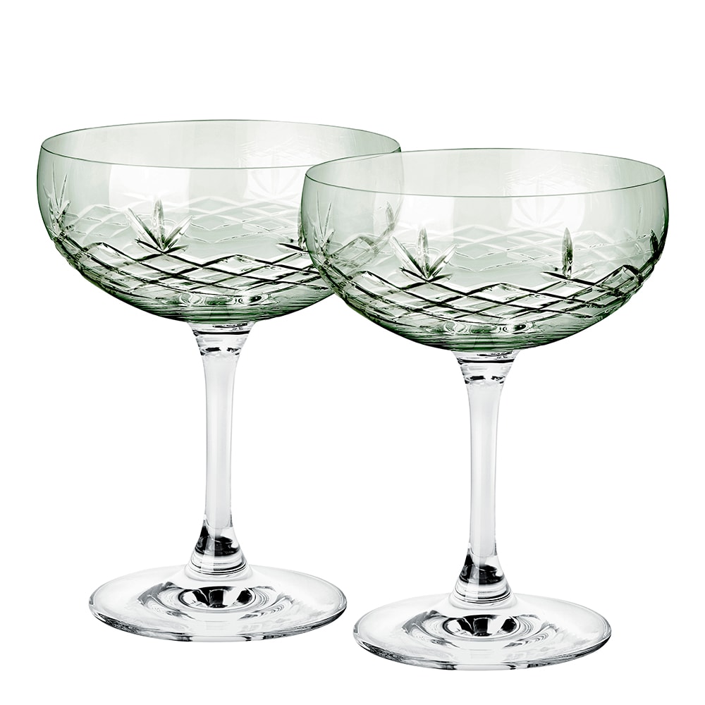 Crispy Gatsby Champagneskål 30 cl 2-pack Grön