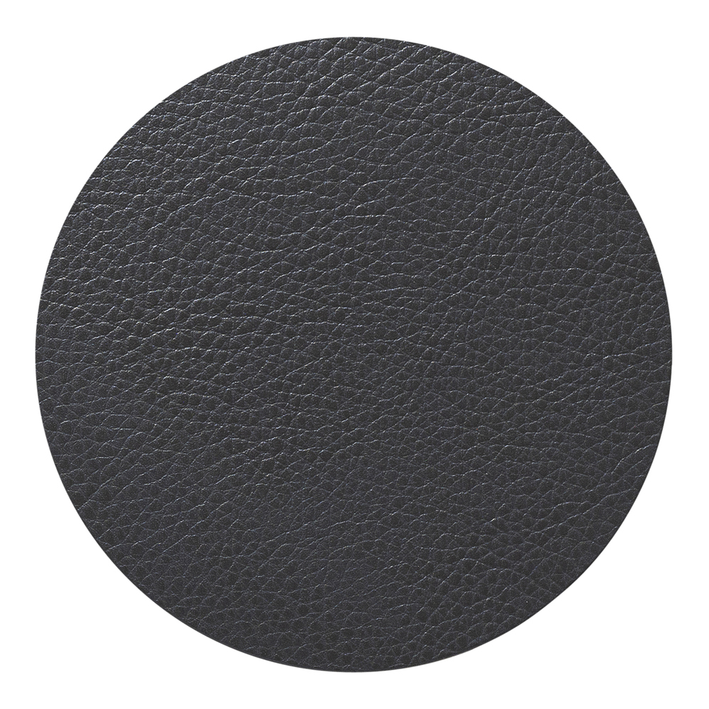 Leather Serene Circle Glasunderlägg 10 cm Anthracite