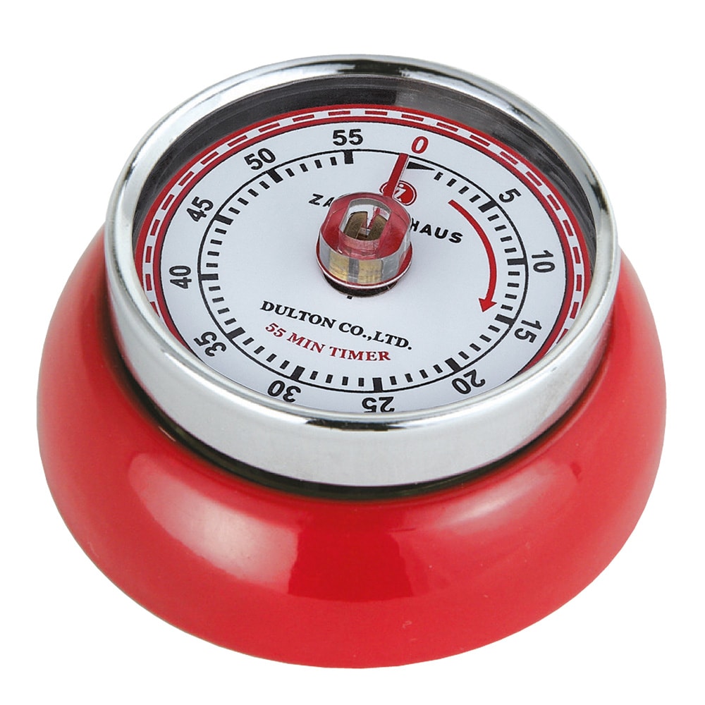 Retro Collection Timer med magnet Röd