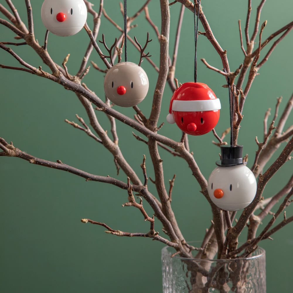 Hoptimist Snögubbe Julkula 2-pack Vit