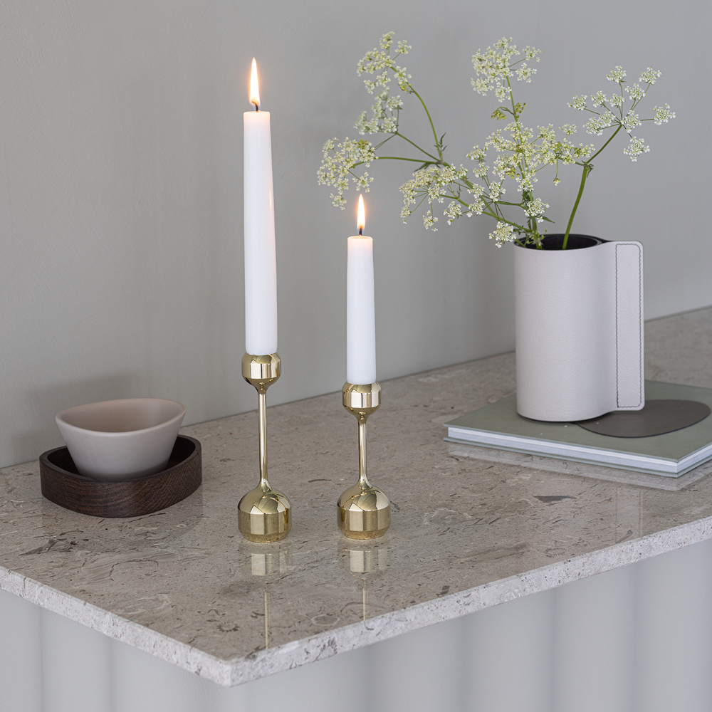 Silhouette Ljusstake Set 12+14,5 cm Guld