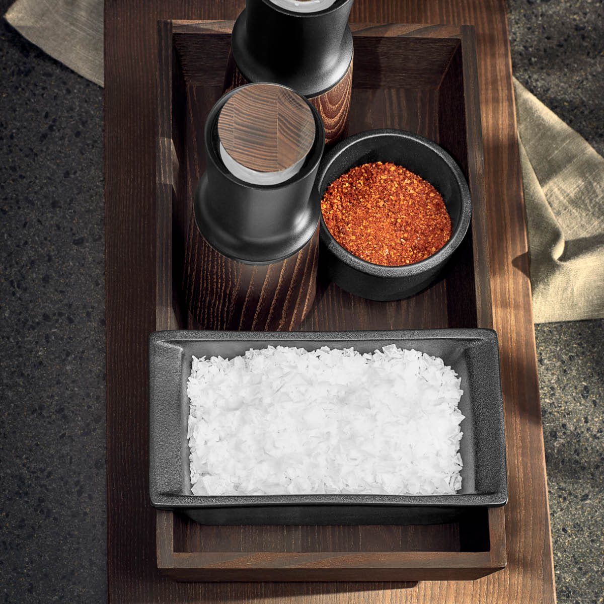 Rå Saltkar M/Lock 15 cl Svart