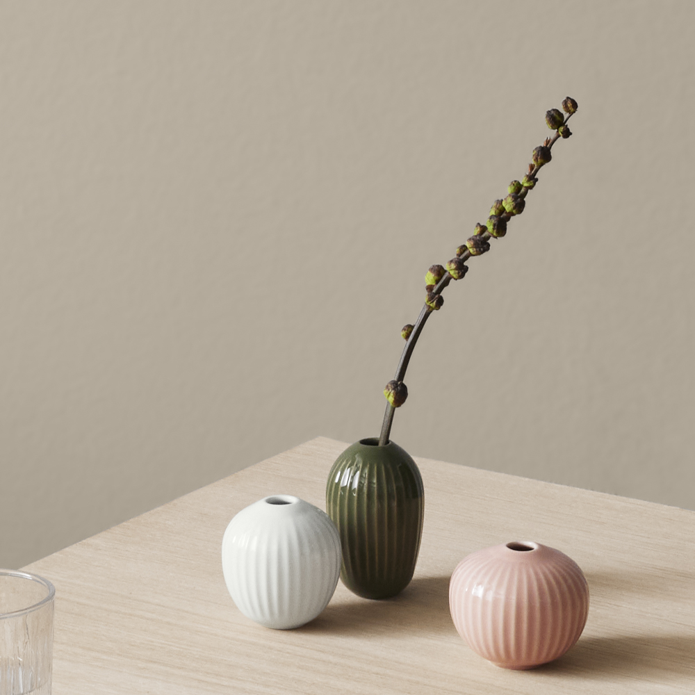 Hammersh?i Vasset mini 3 delar Vit/Nude/Grön