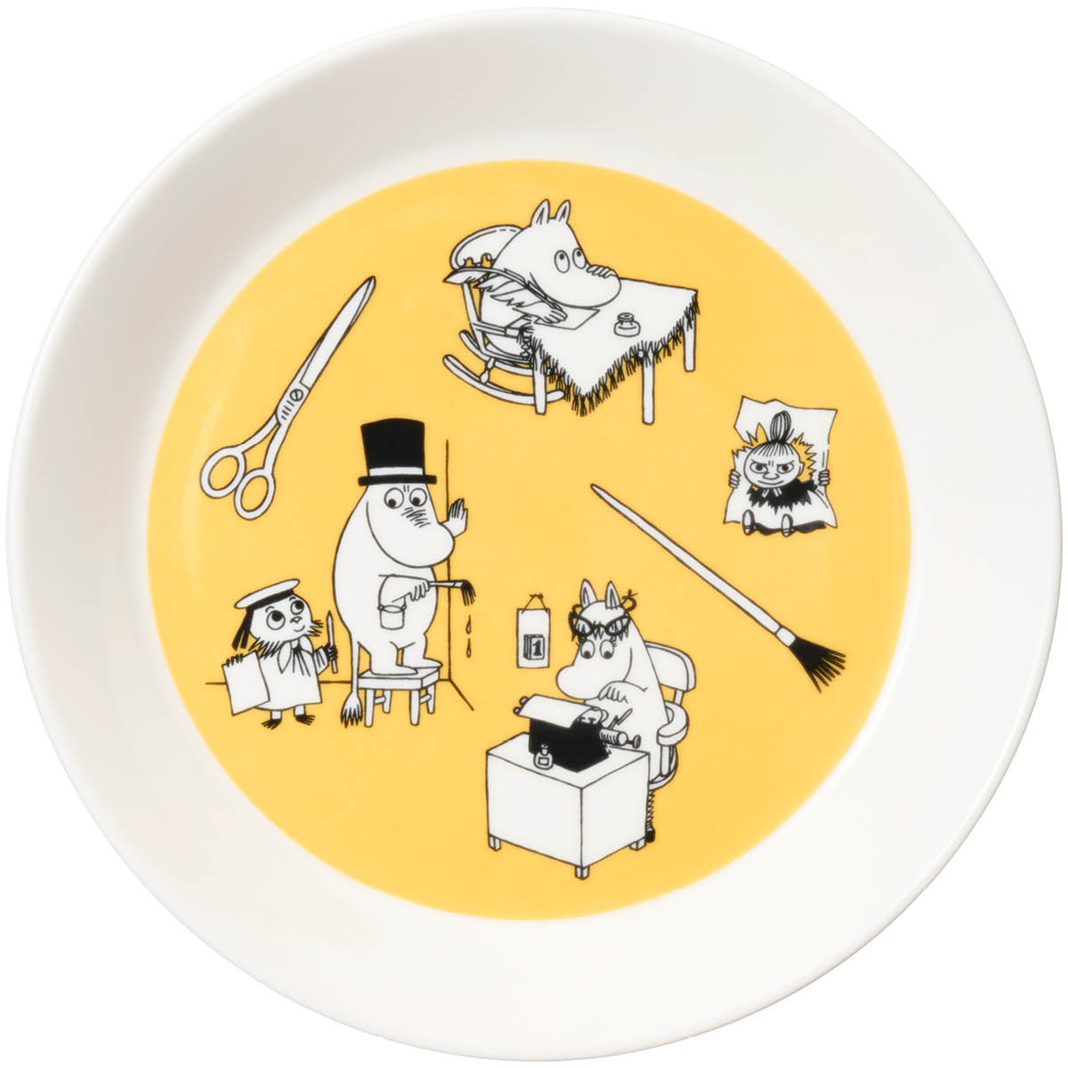 Mumin Tallrikset Kontor & Vinternatt 19 cm Blå/gul