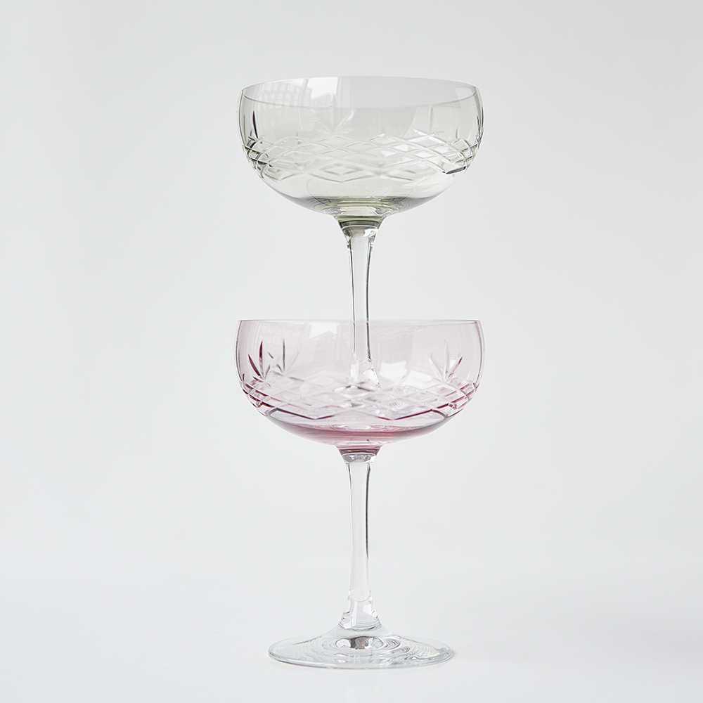 Crispy Gatsby Champagneskål 30 cl 2-pack Grön