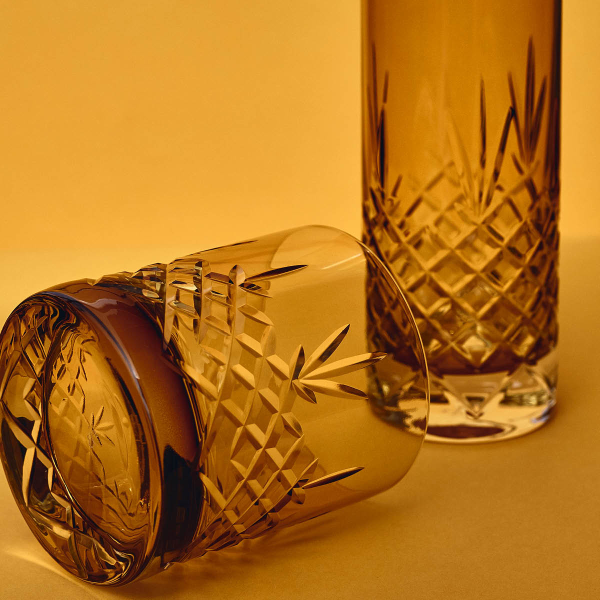 Crispy Lowball Glas 38 cl 2-pack Gul