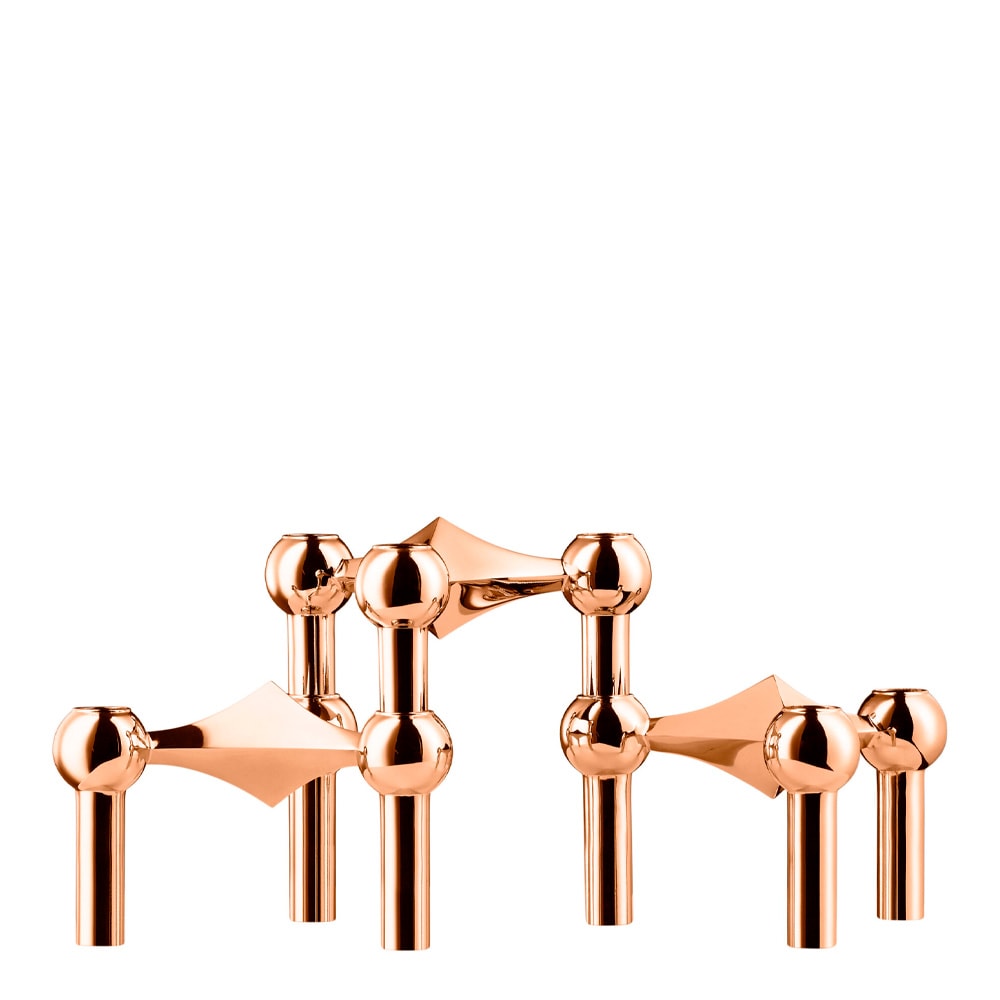 Stoff Nagel Ljusstake 3-pack Rose Guld