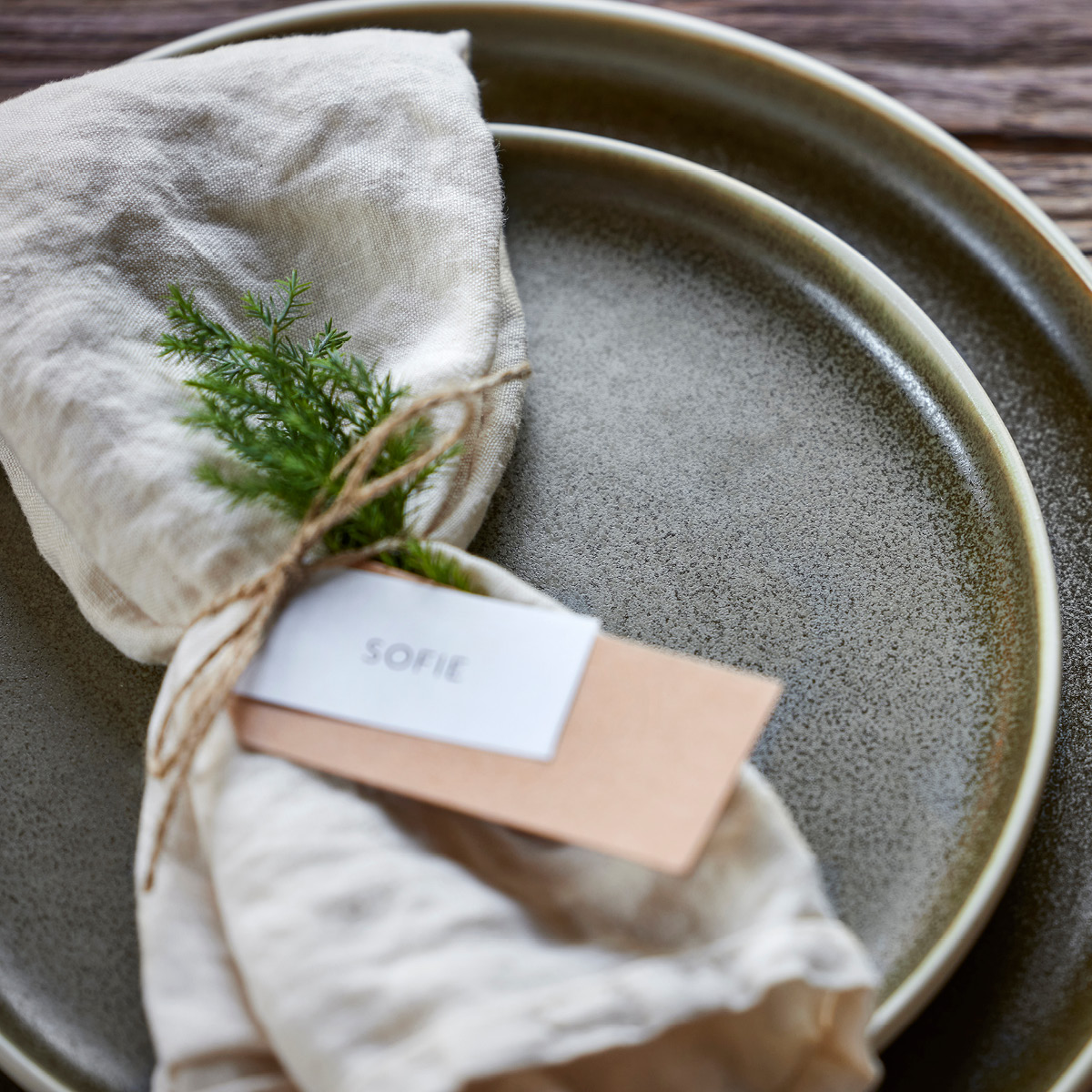 Pure Linen Tygservett 45x45 cm 2-pack Ecru