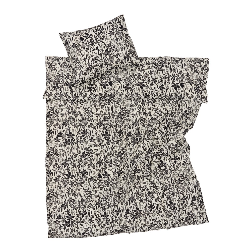 Mumin Bäddset 150x210 cm Lilja Svart/Vit