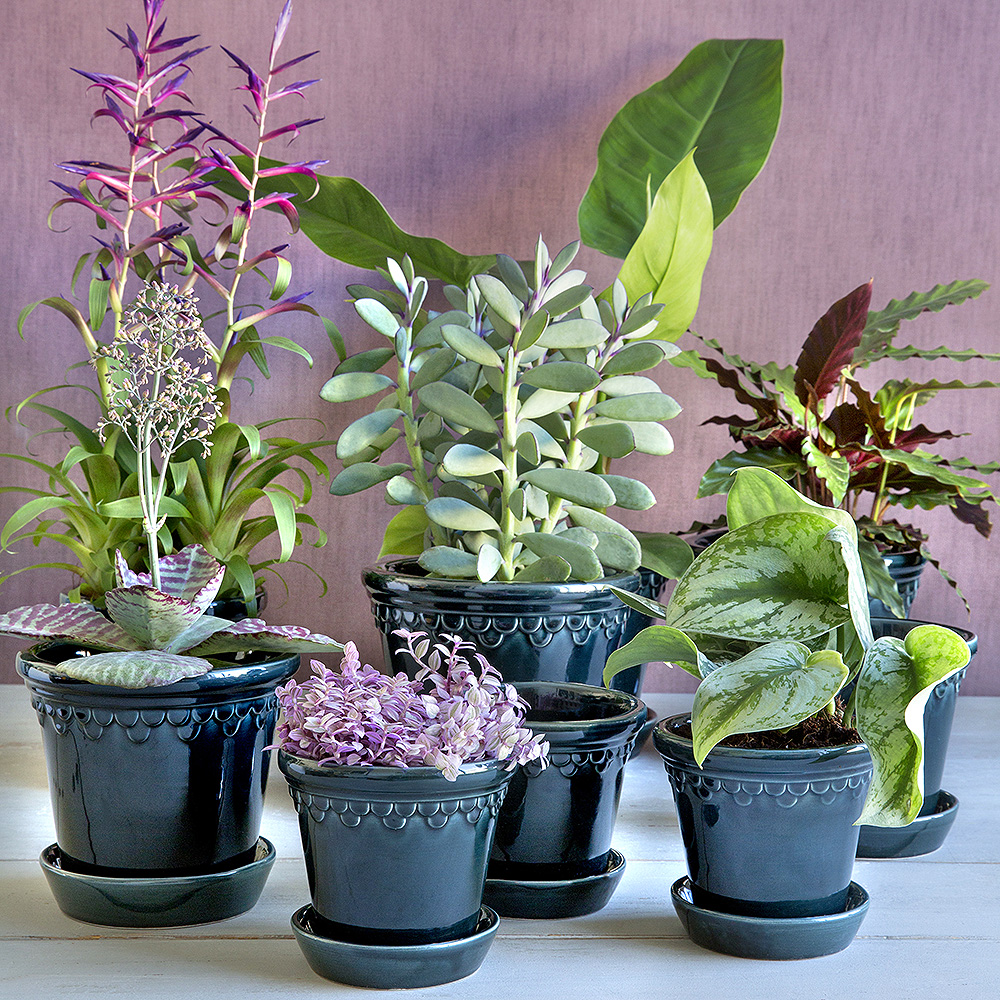 Bergs Potter Köpenhamn Kruka 25 cm Blå petroleum