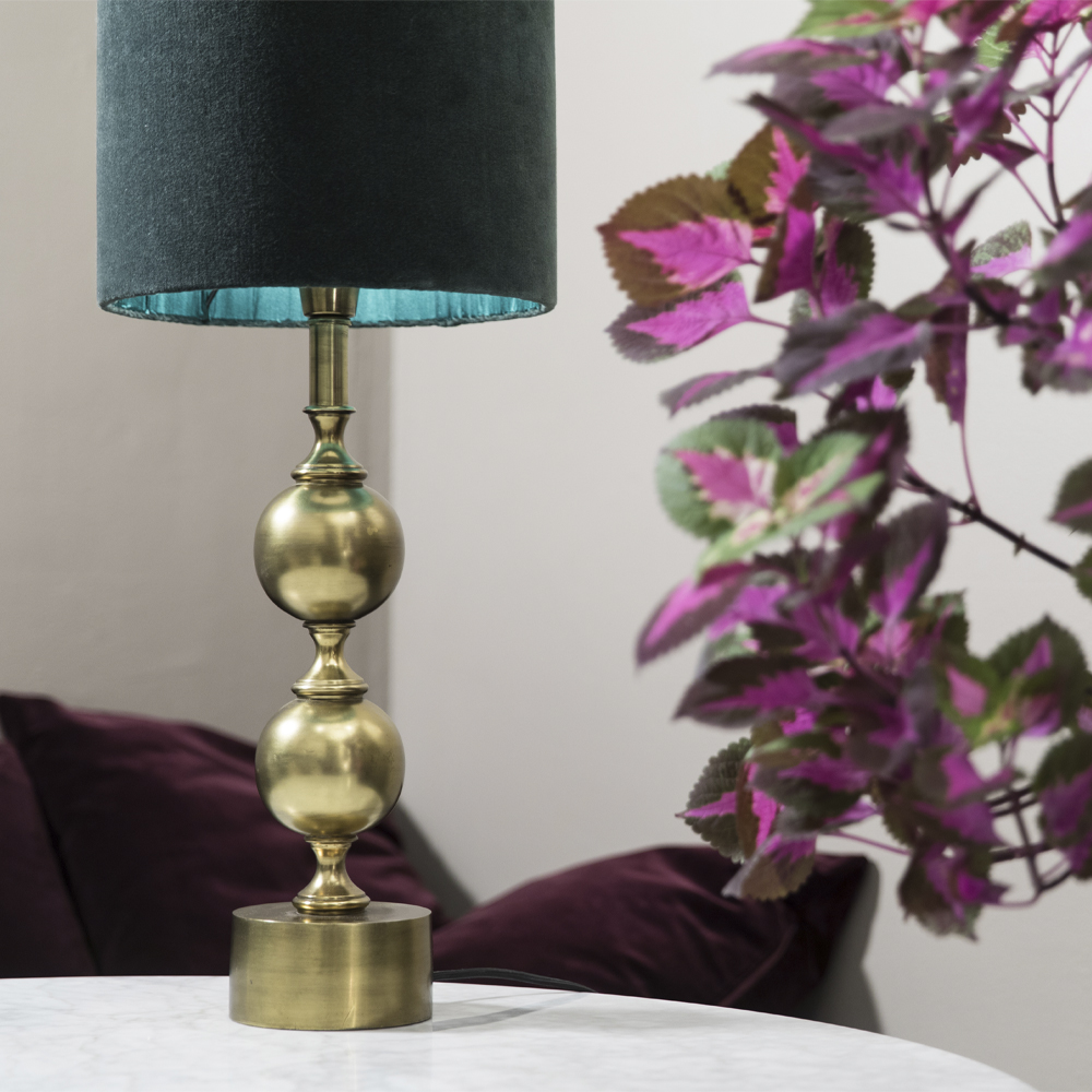 Deborah Lampfot 50 cm Mässing