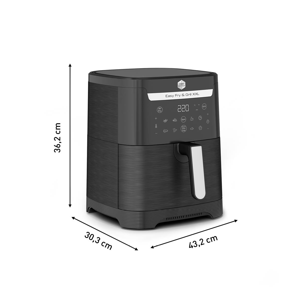 Easy Fry & Grill XXL 2-i-1 airfryer AG8018S0 Svart