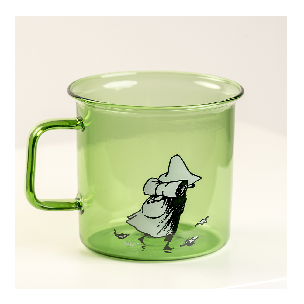 Mumin Glasmugg Snusmumriken 35 cl Grön