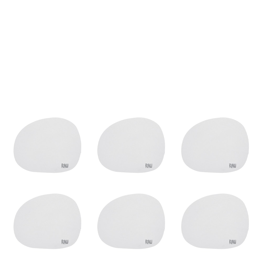 RAW Silikon Glasunderlägg 12,2x10 cm 6-pack Ljusgrå
