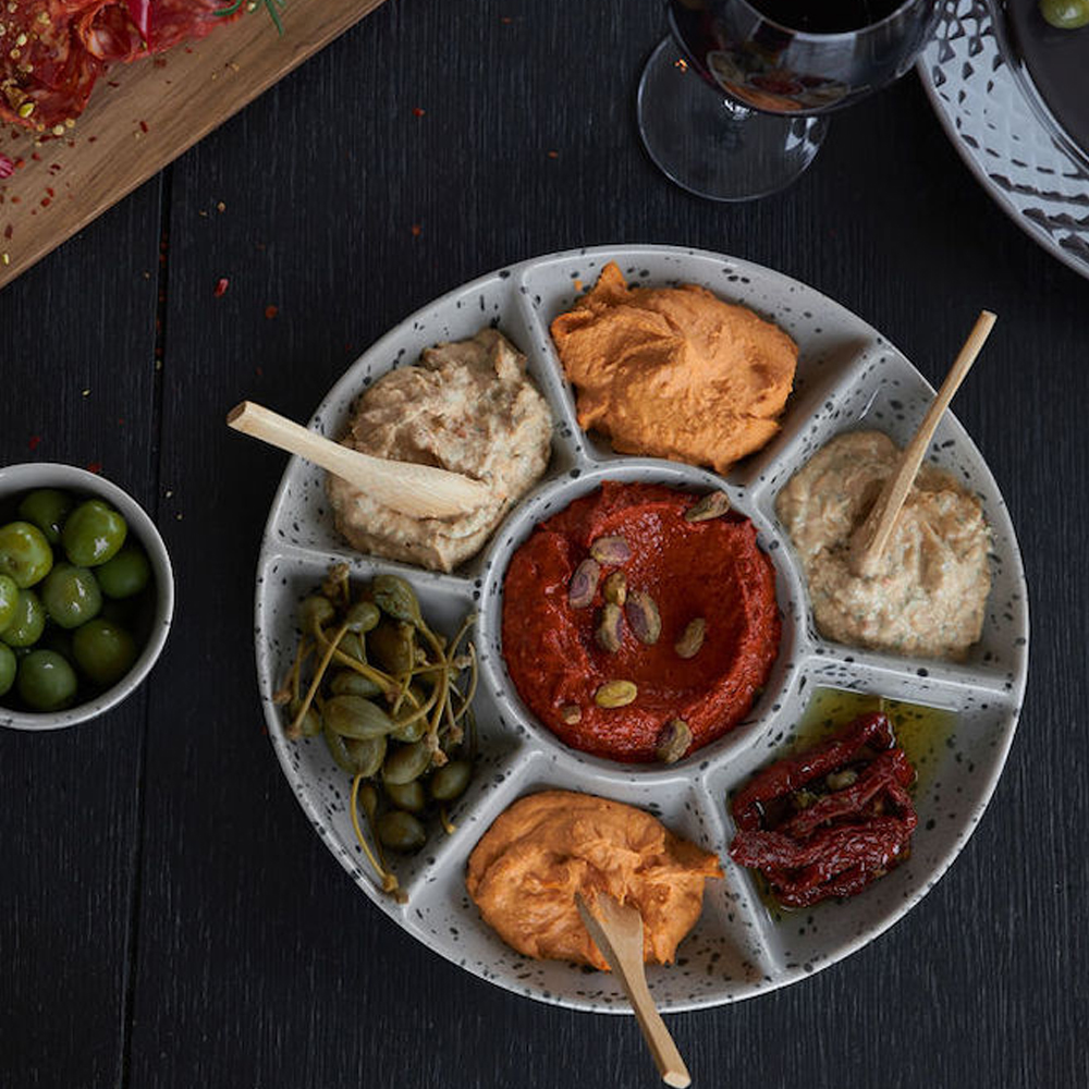 Ditte Serveringsfat 26 cm Grå/Svart