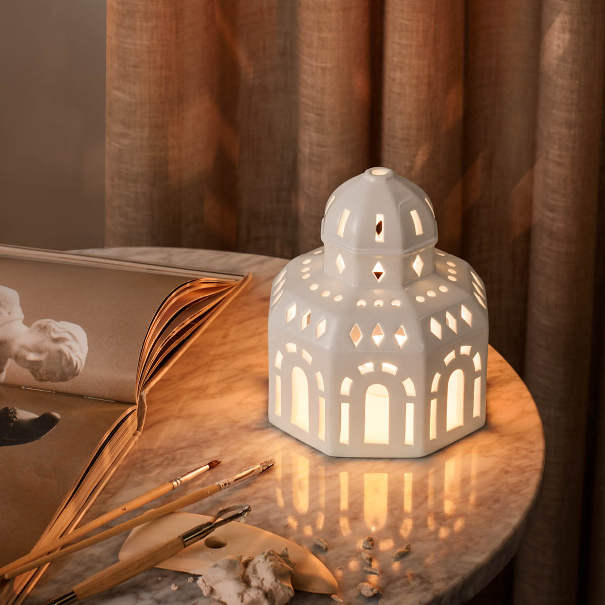 Urbania Ljuslyka Glassalen 14,5 cm Vit