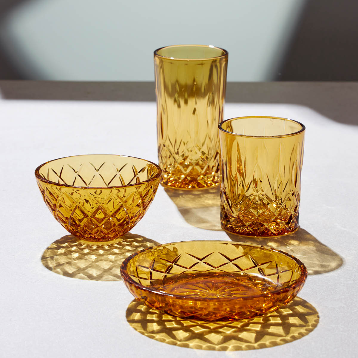 Sorrento Assiett 16 cm 4-pack Amber