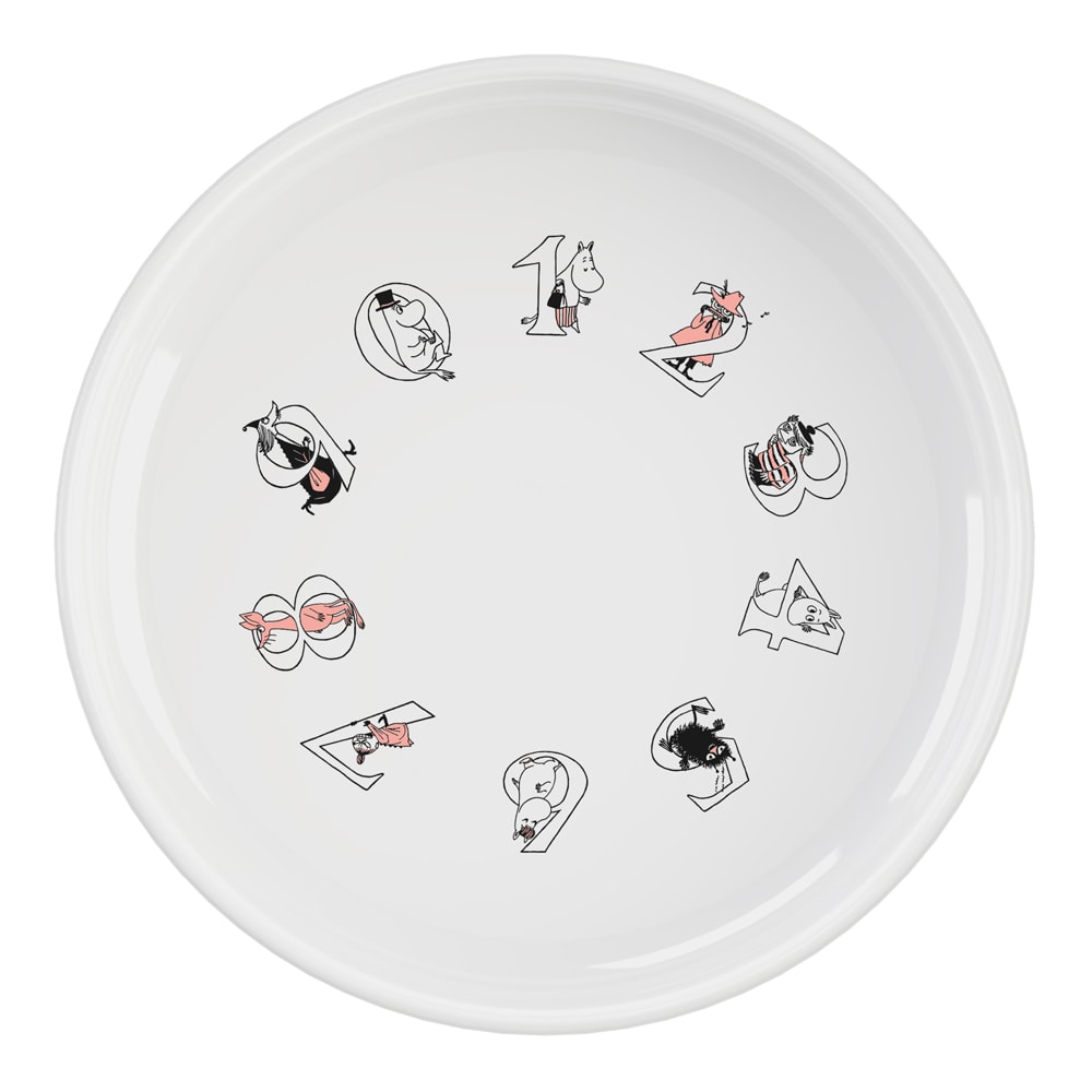 Moomin ABC Tallrik Djup 15 cm Vit/Salmon