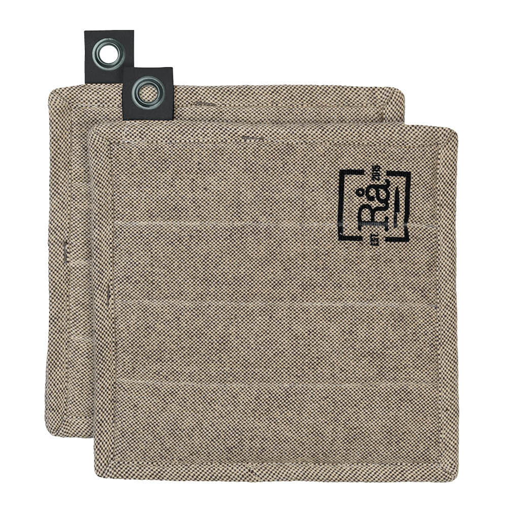 Rå Grytlappar 2-Pack Mörk Grå