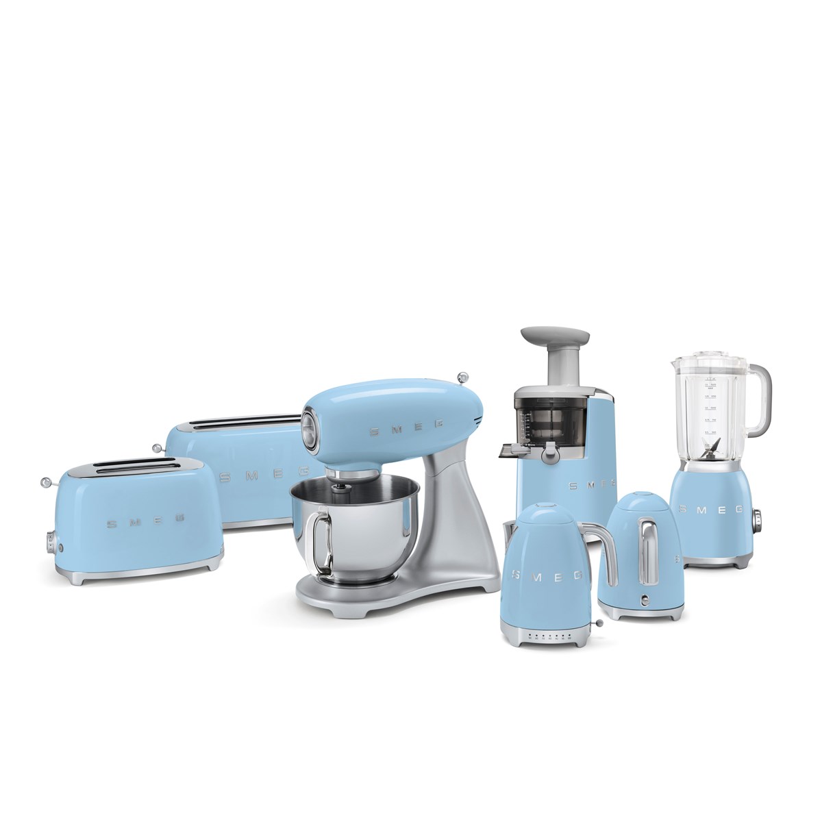 Smeg 50's Style Slowjuicer Pastellblå