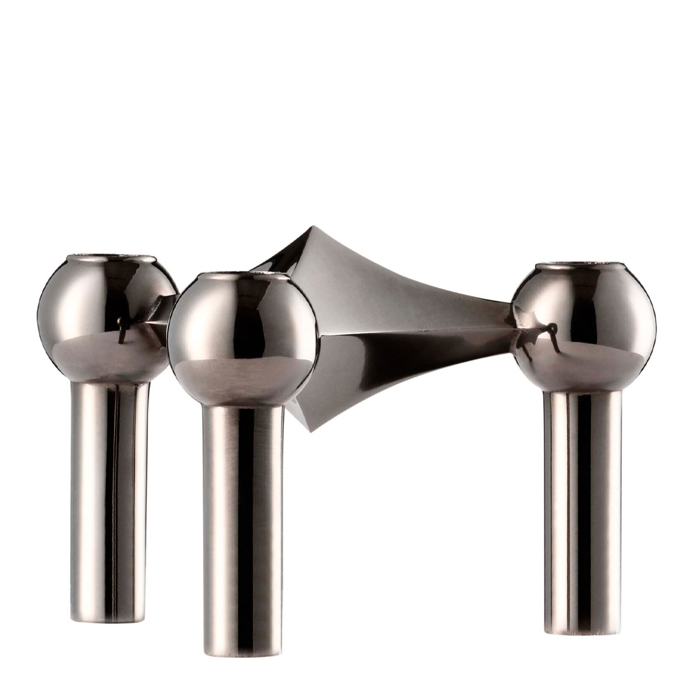 Stoff Nagel Ljusstake Svart Krom