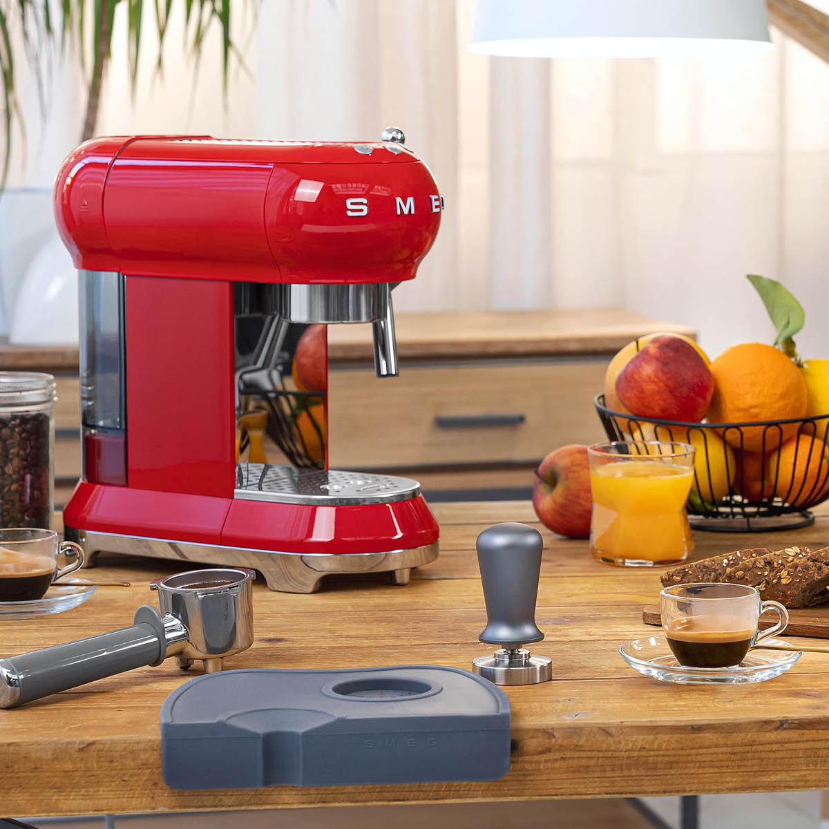 Smeg 50's Style Espressomaskin Röd