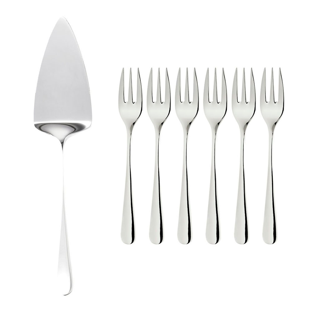 Serveringsset Tårtspade och Tårtgafflar Rostfritt Stål