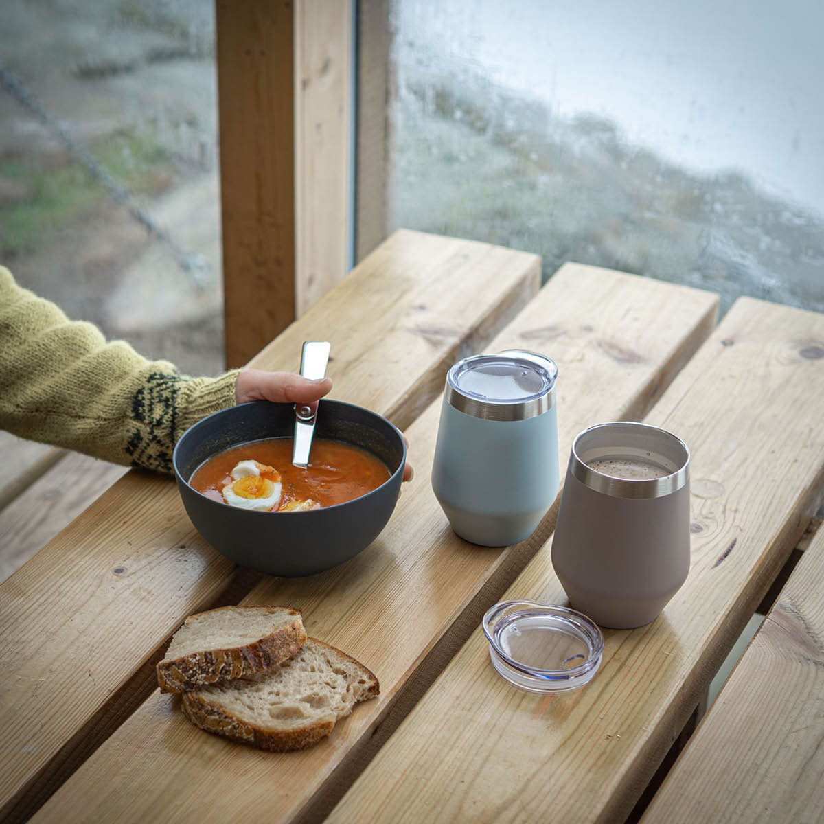 Outdoor Skål 0,7 L Grå