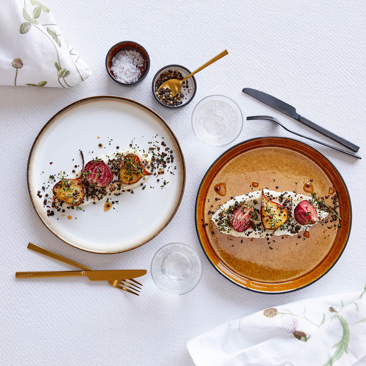 Tallrik Gastro 21 cm Svart/Bärnsten