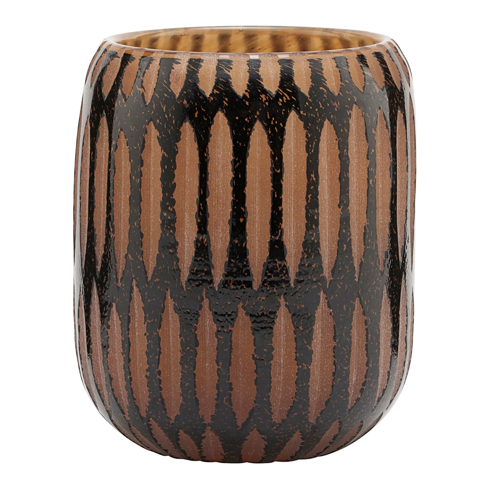 Pimpri Vas Glas 12 cm Svart/Brun