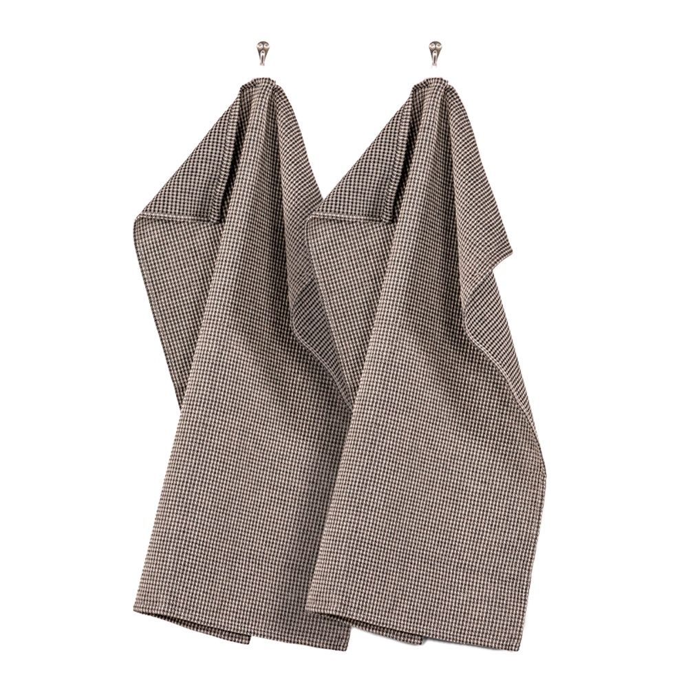 Home K&ouml;kshandduk 50x70 cm 2-pack Svart/Vit