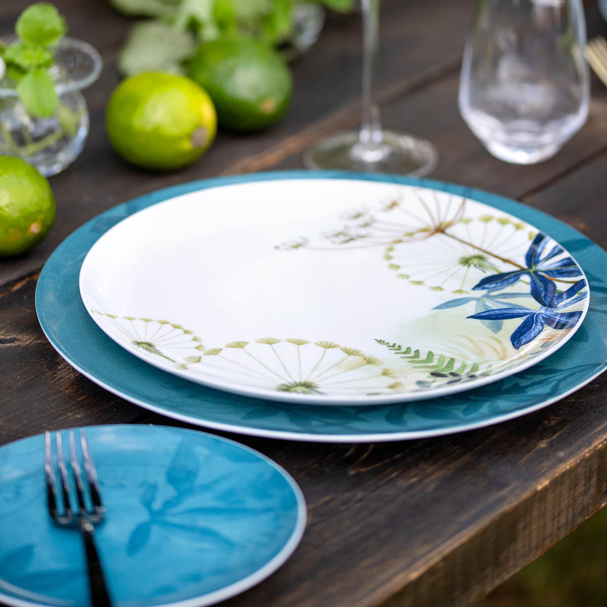 Florytale Tallrik 17 cm Blå