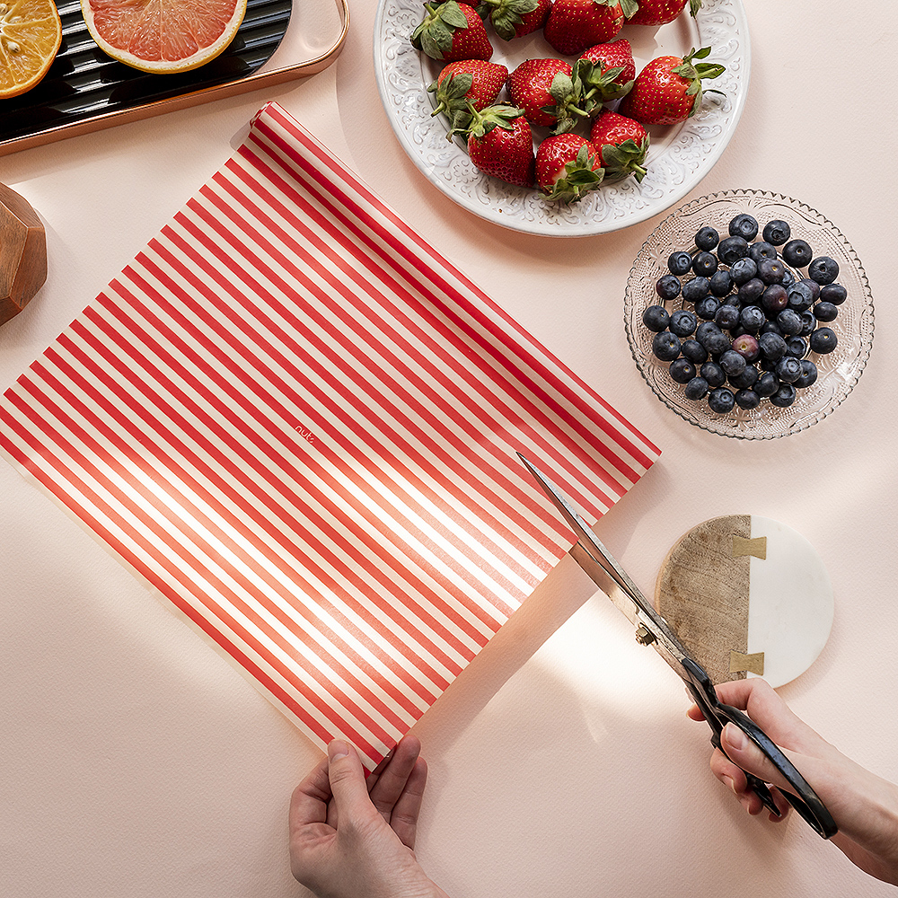 Bivaxduk Rulle Ränder 30x90 cm Röd