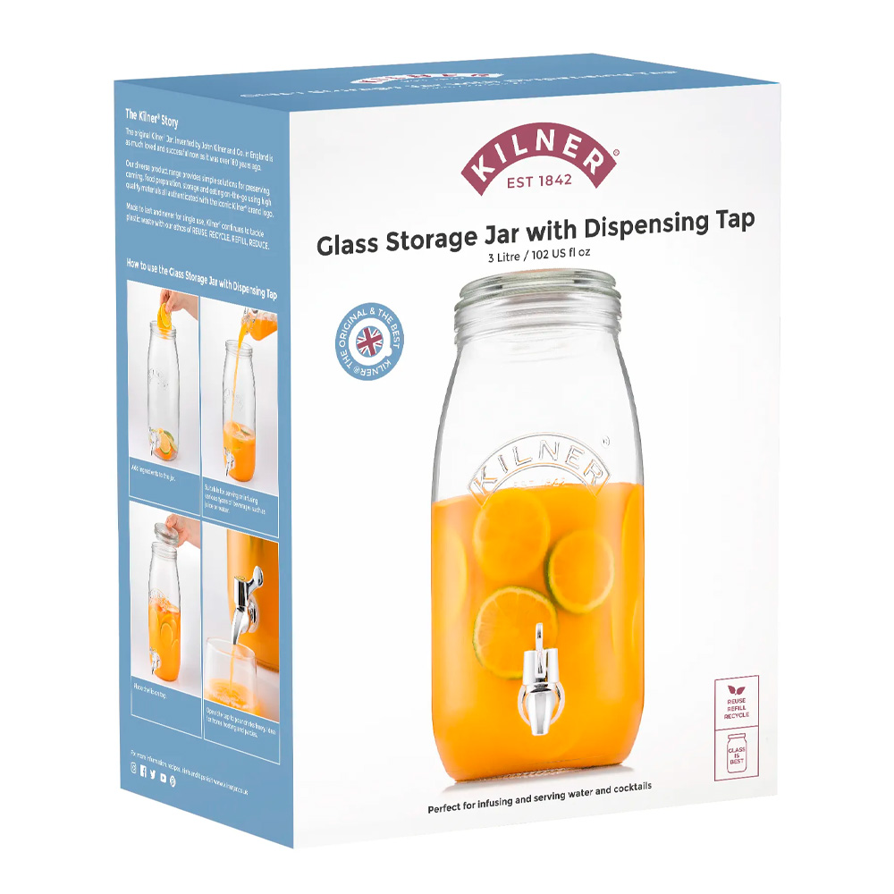 Burk med Tappkran 3 L Klar