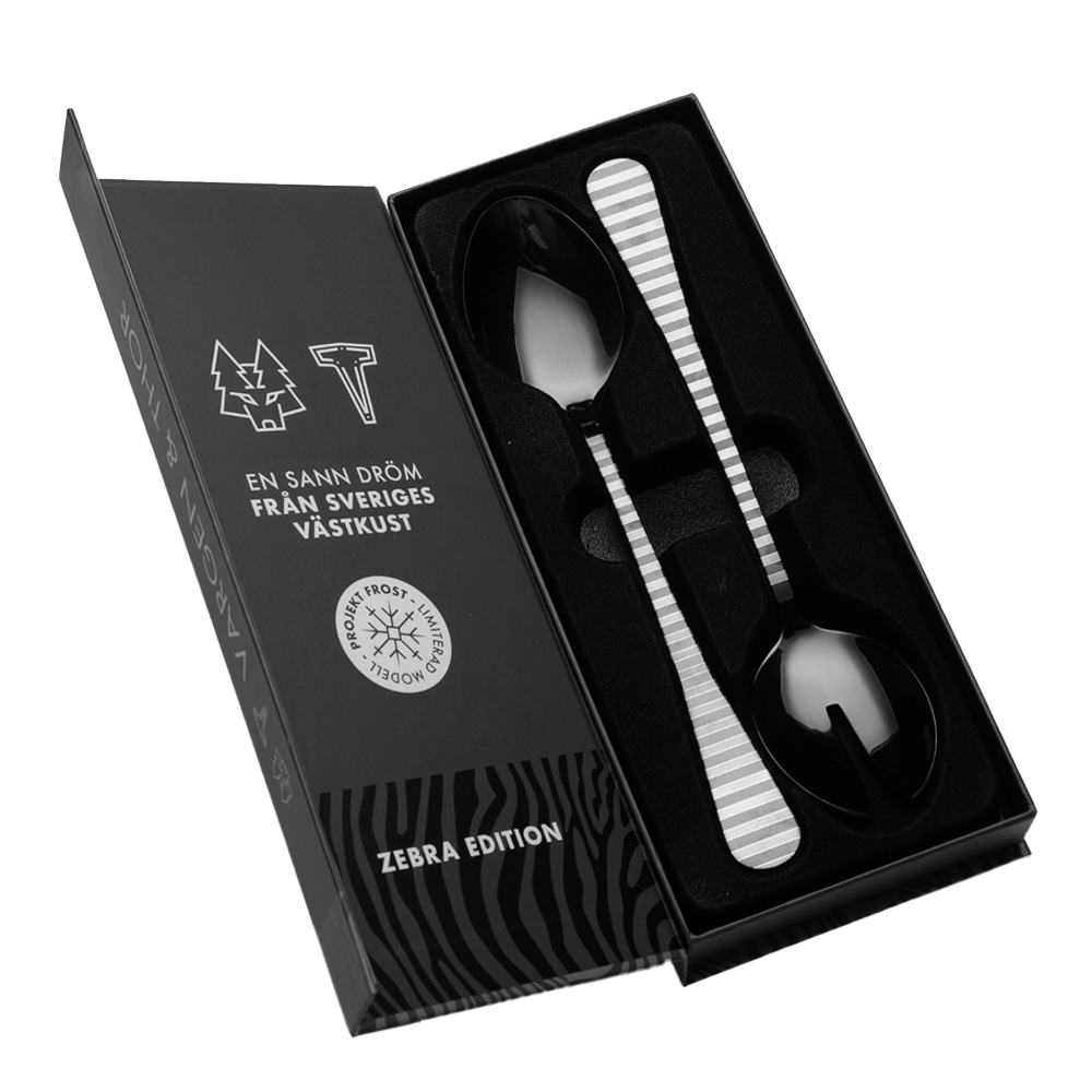 Frost Salladsbestick Zebramönster