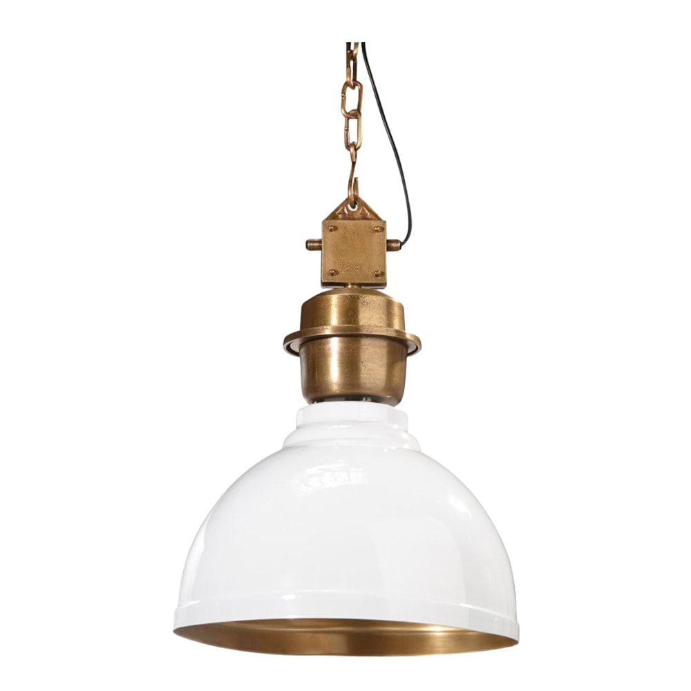 Manchester Taklampa 35 cm Vit/Mässing