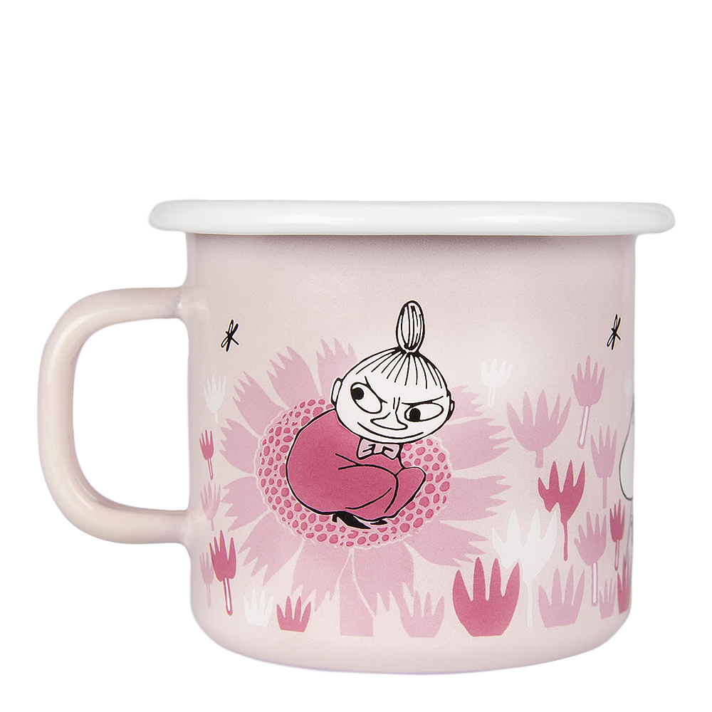Mumin Emaljmugg I Trädgården 25 cl Rosa