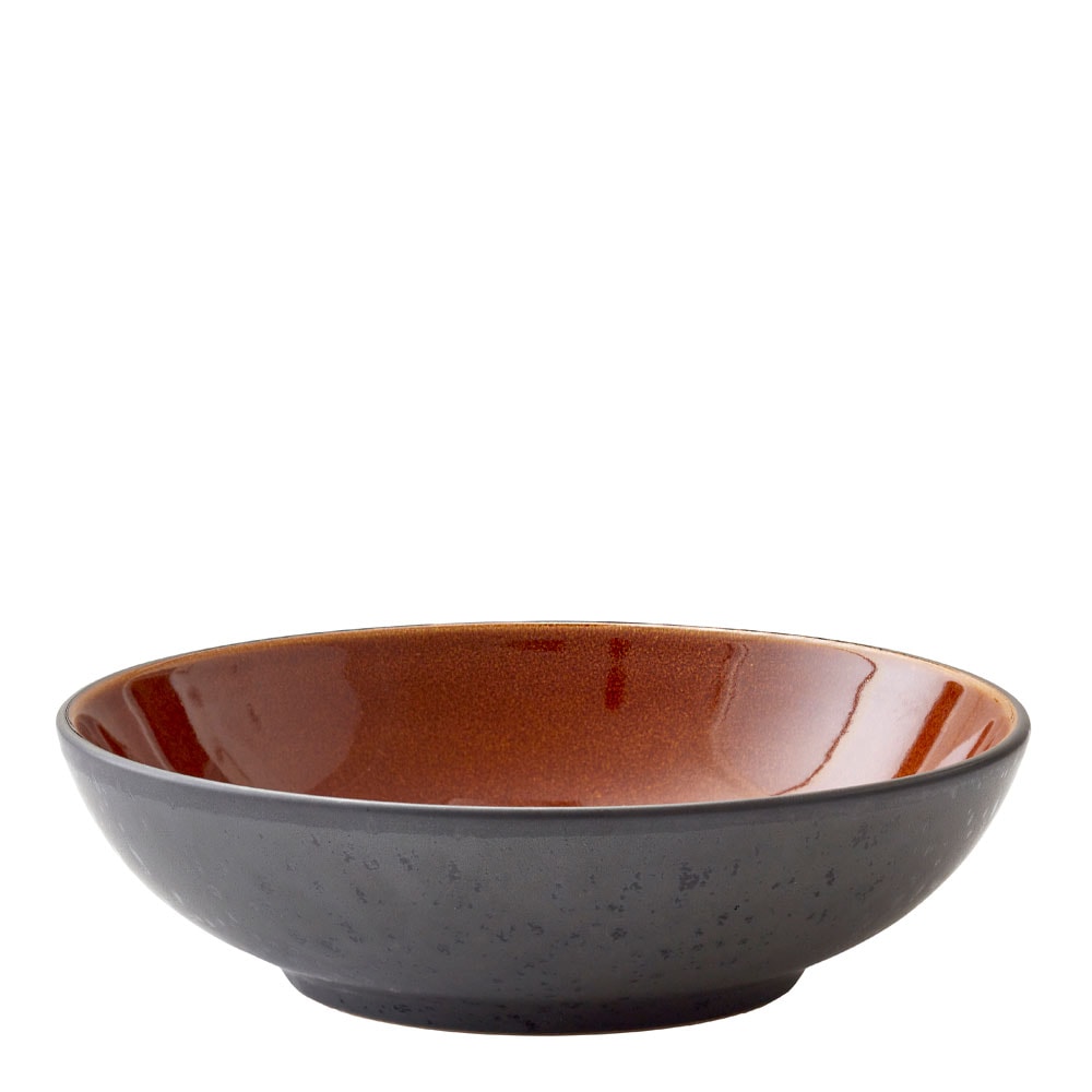 Pastaskål 20 cm Svart/Bärnsten