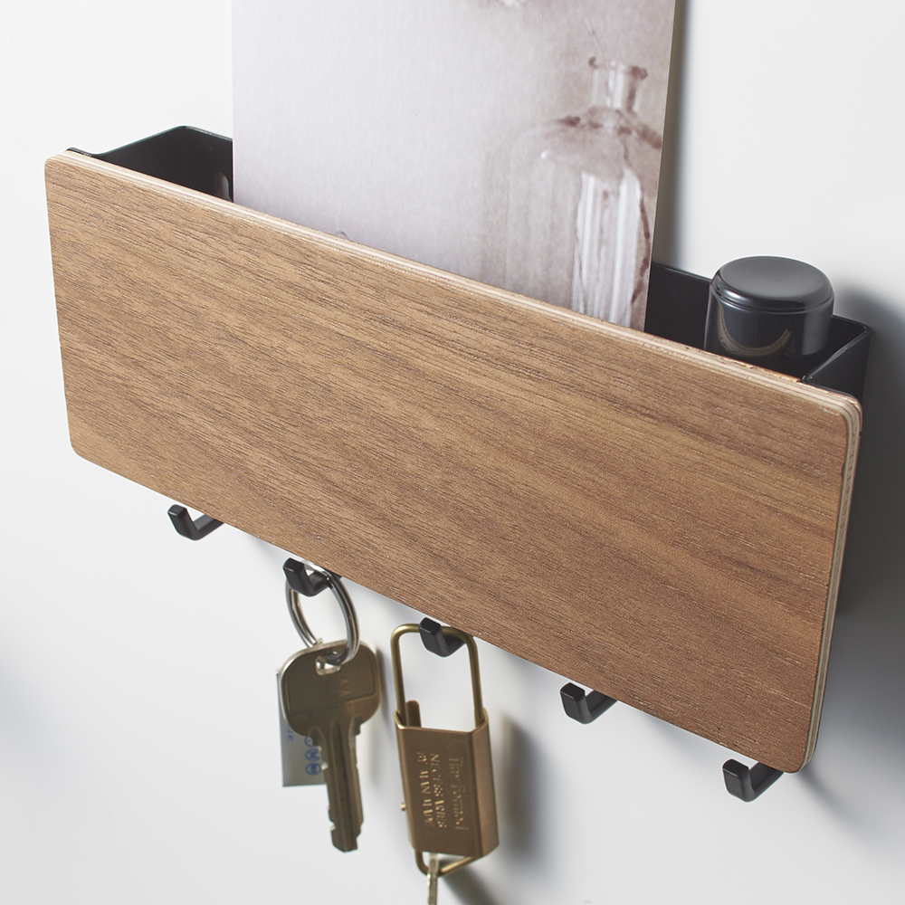 Rin Nyckelhållare med behållare 18x9,5 cm Svart