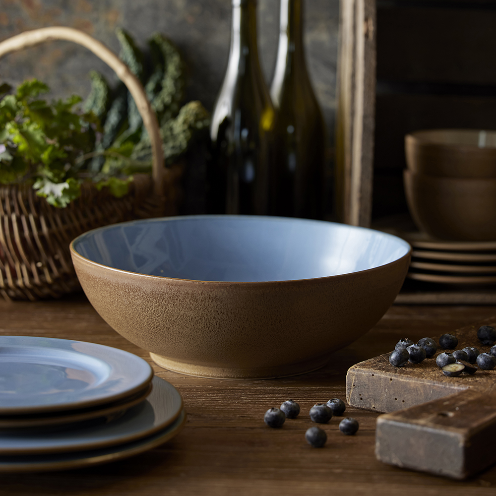 BITZ Salladsskål 24 cm Wood/Ocean