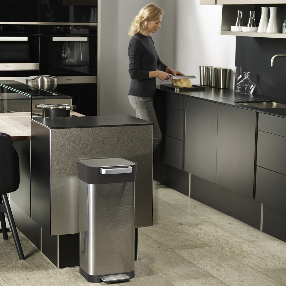 Titan Avfallsbeh&aring;llare 20 L Rostfritt st&aring;l