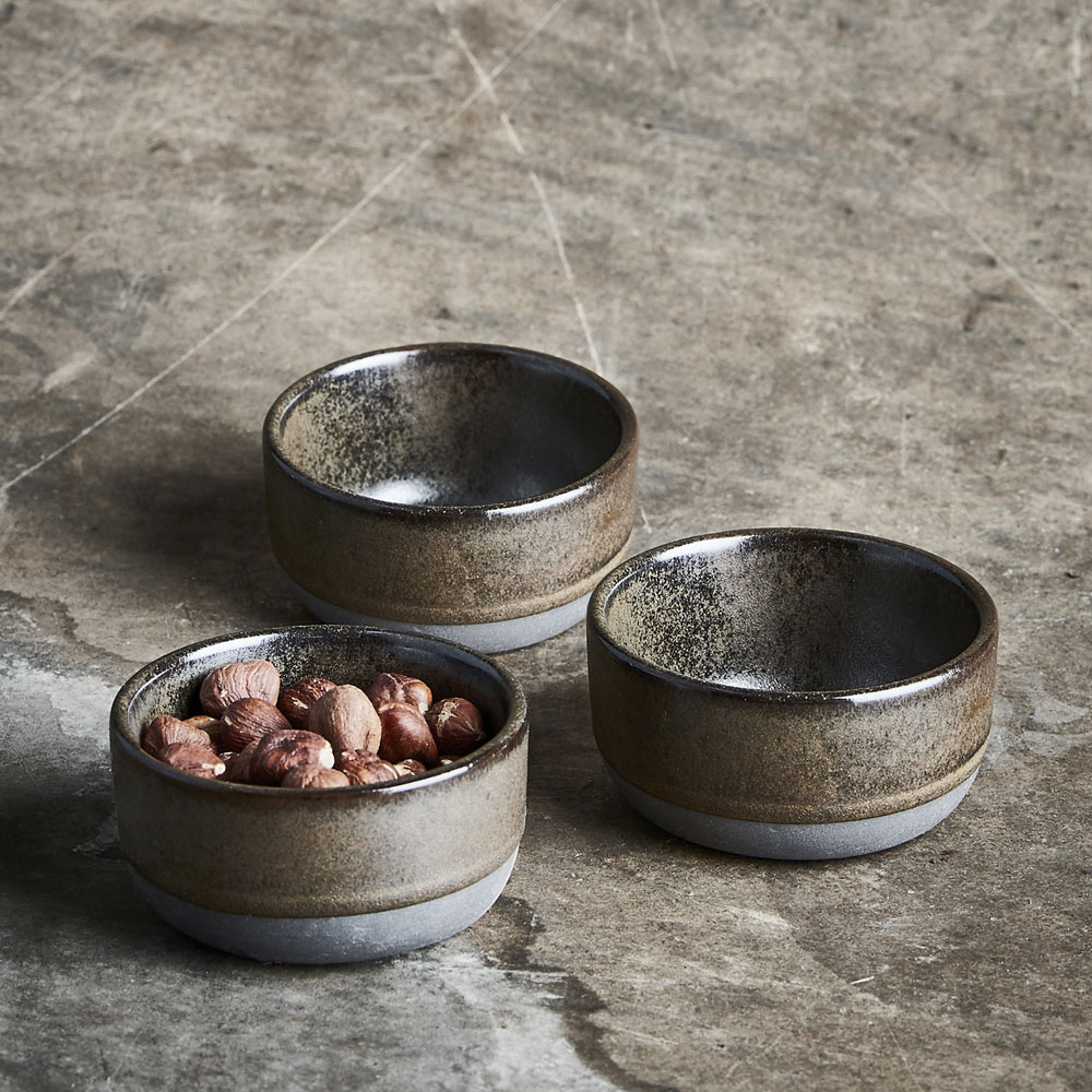 Raw Miniskålar 3-pack Brun Metallic