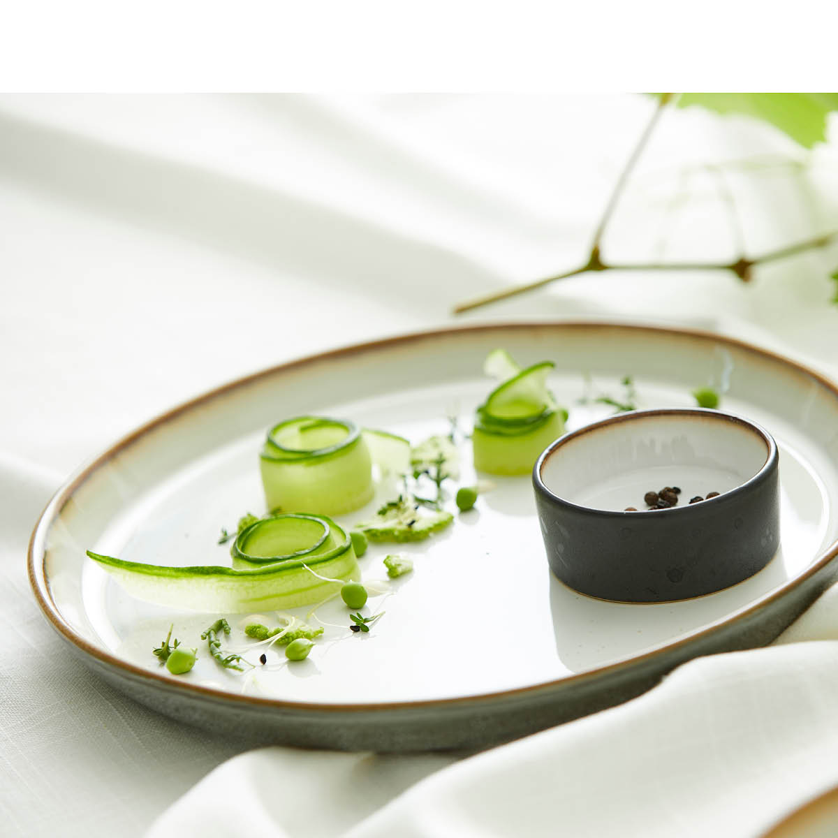 Tallrik Gastro 27 cm Grå/Gräddvit