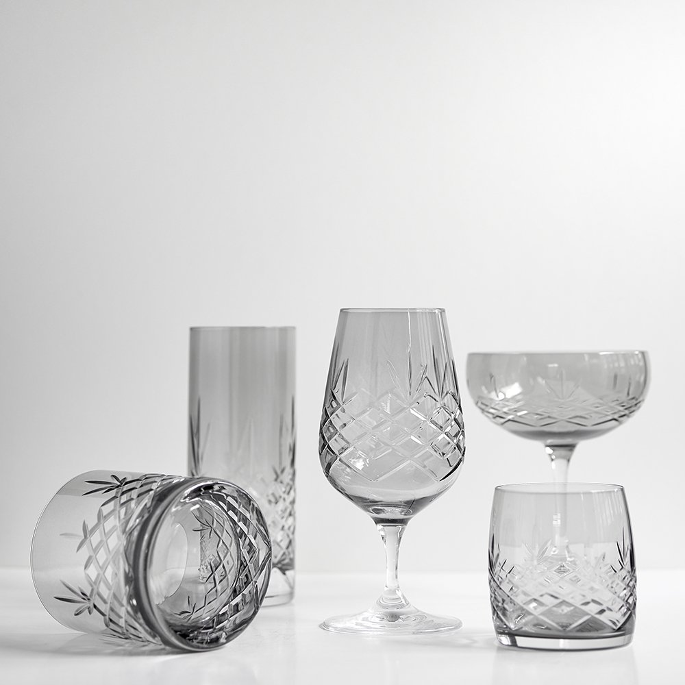 Crispy Lowball Glas 38 cl 2-pack Grå