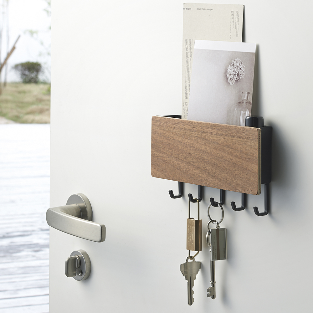 Rin Nyckelhållare med behållare 18x9,5 cm Svart