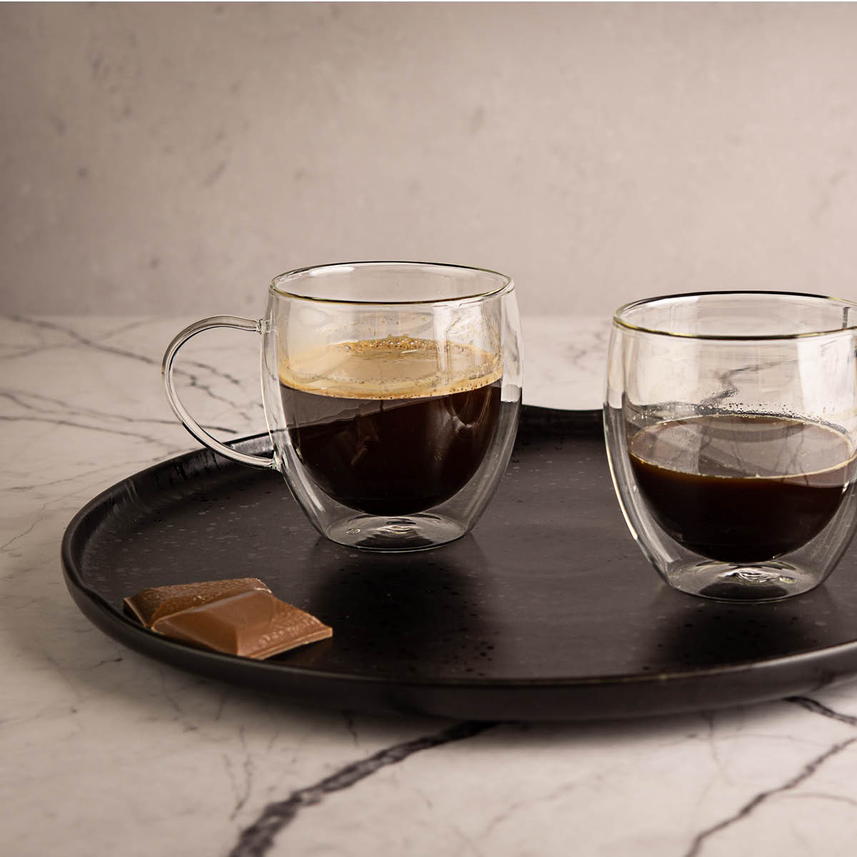 Black Satin Serveringsfat 32 cm