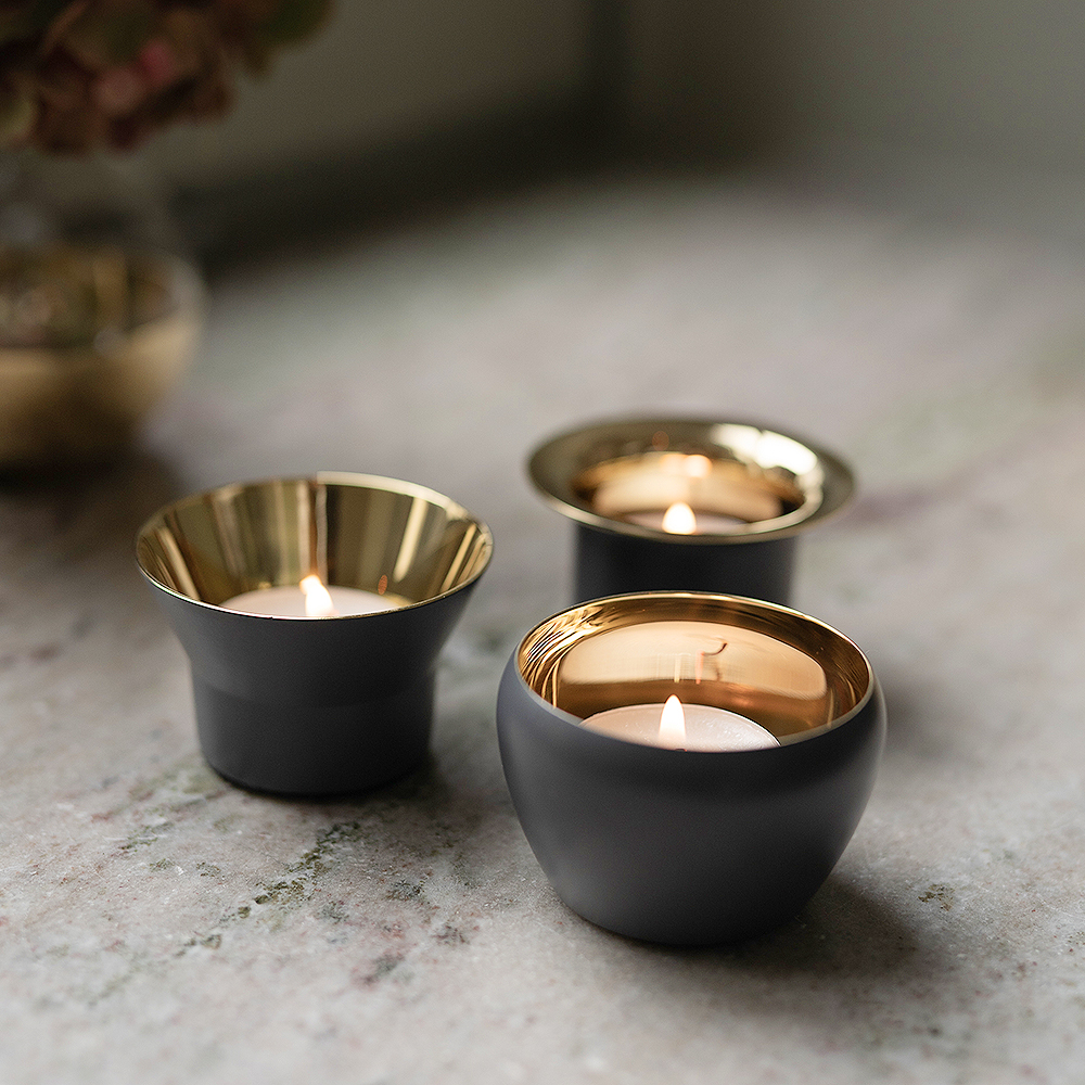 Kin Ljuslykta 3-pack Svart