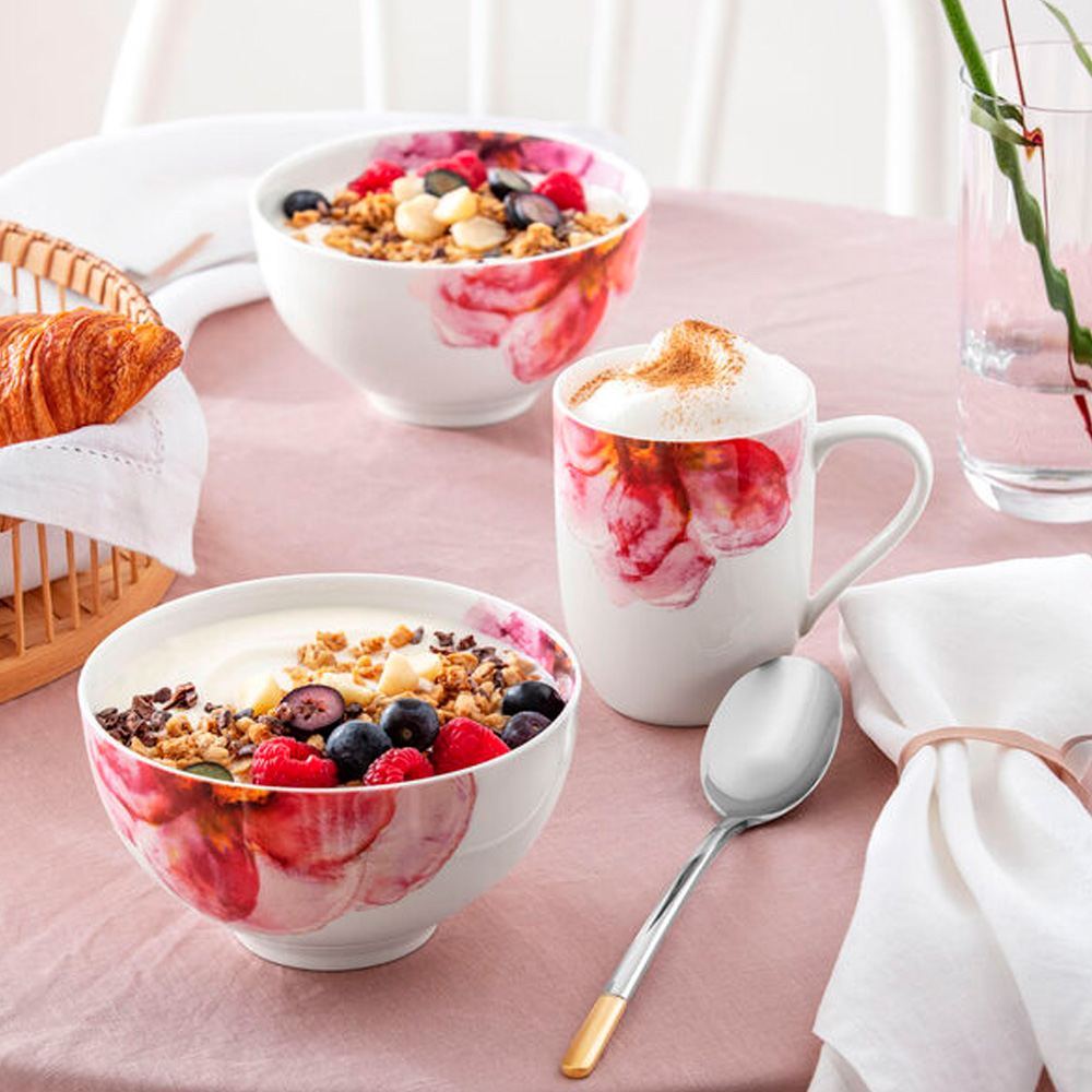 Rose Garden Mugg 29 cl Vit